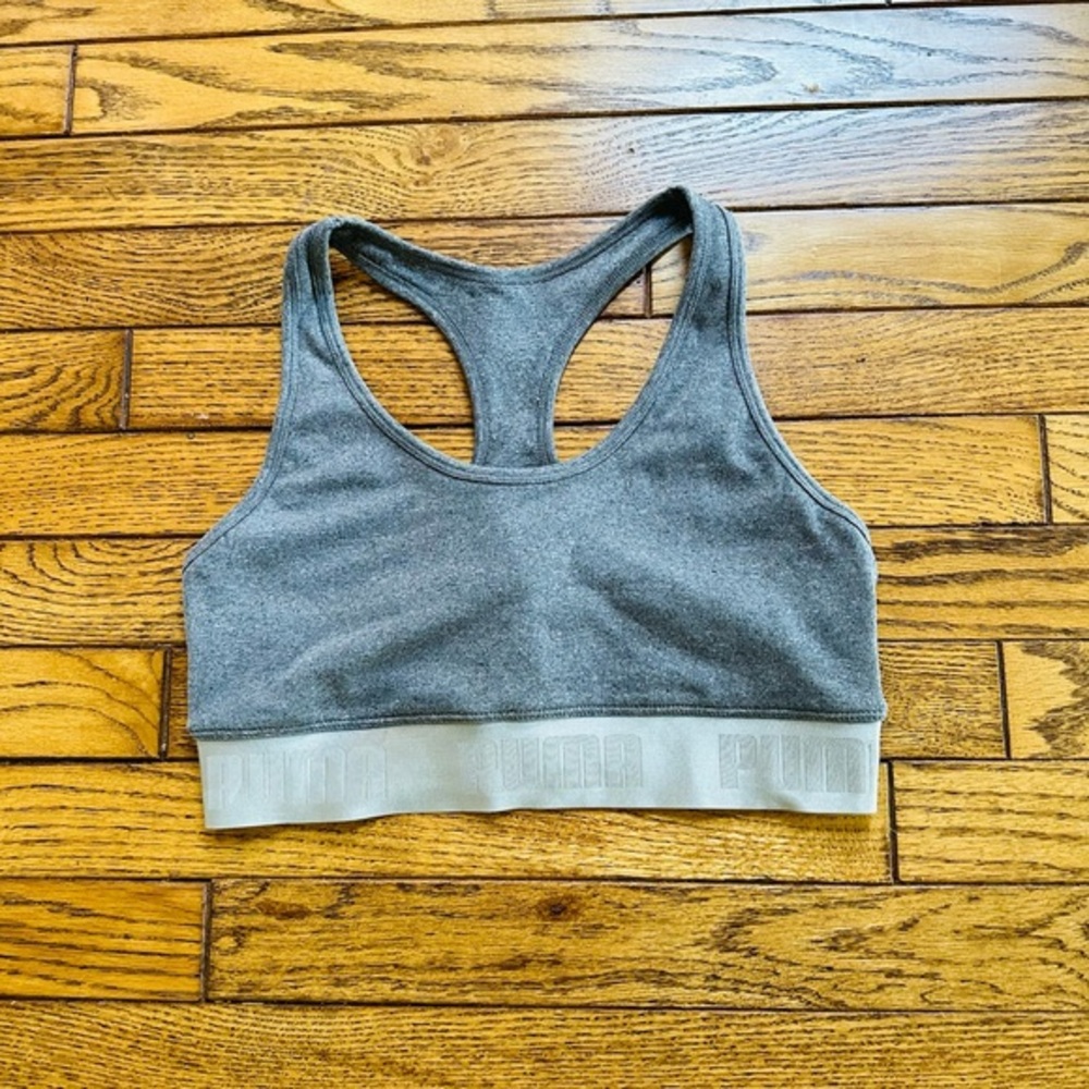 Women’s Puma gray sports bra! Size medium